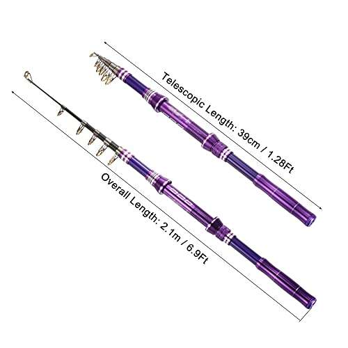 PATIKIL 2.1m/6.9ft Canna pesca Canna Telescopica