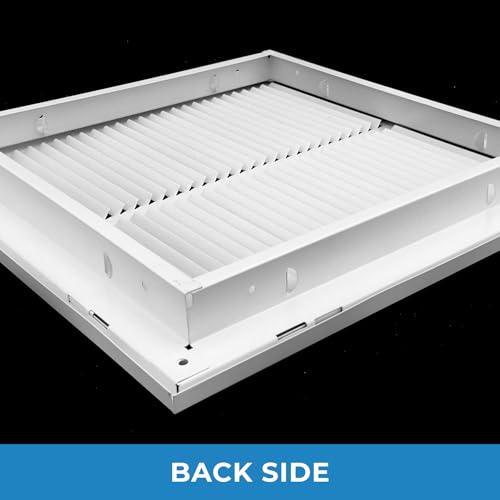 HVAC Premium 25 x 20 Duct opening Steel Return Air Filter Grille, for 1-inch Filter, Fixed Hinged Door, Flat stamped HVAC Vent Cover Grille, Outer Dimensions 27.5 x 22.5 by HVAC Premium - Image 4