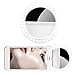 Rechargeable Selfie Light, Bodecin Portable Mini 40 LED 360° Beauty Fill in Ring Light with Makeup Mirror - 2 Gears Adjustable Brightness with USB Charging Cable for Any Cell Phone(White)