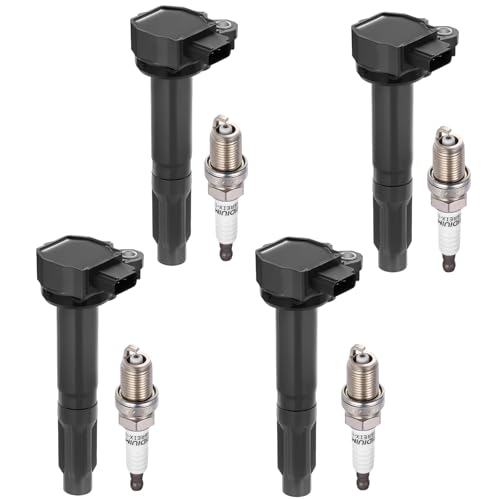 Image of BDFHYK 4 Ignition Coil Pack UF668 and 4 Iridium Spark Plug 7092 Compatible with Subaru 2010-2012 Legacy 2.5L H4, 2010-2012 Outback 2.5L H4 Coil for 22433AA620 22433AA621