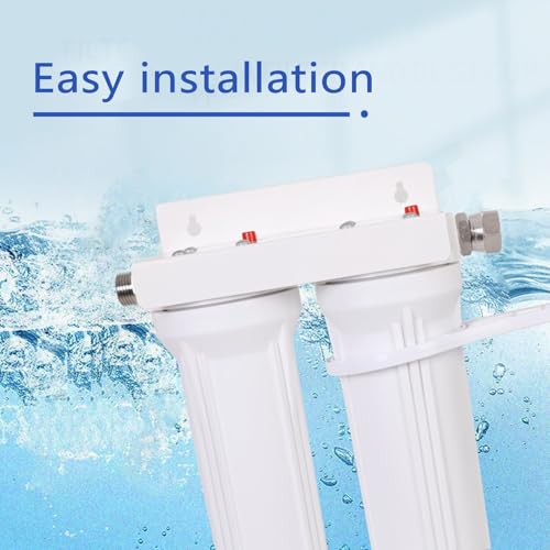 Universal 10 inch Whole House Water Filter Housing, Sediment Filter for RO Filtration System, 4 Screws, Wrench and 1/4\" push fittings