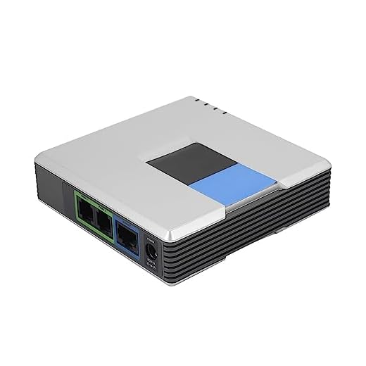 VoIP, 2 Ports Analog Telephone Adapter, VoIP Phone Adapter Support SIP V2 Protocol DHCP, PAP2T Internet Phone Adapter with RJ45 Network Cable for Linksys (US Plug)