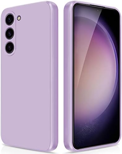 GiiYoon Case Compatible with Samsung Galaxy S23 Plus, Silky-Soft Touch Full-Body Protective Phone Silicone Case, Shockproof Cover with Microfiber Lining, Purple