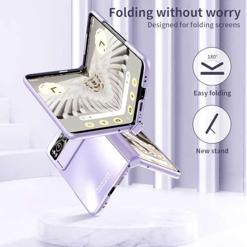 Coque antichoc Google Pixel Fold avec protection écran rigide PC étui mince violet - 7