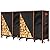 GREENER Firewood Rack Cover 6.6FT- 600D Heavy Duty Wood Racks Outdoor for Firewood Waterproof Firewood Cover Weather Resistant Cover with PVC Coating Wood Rack Cover For Tikimilor, ULIOK,NANANARDOSO