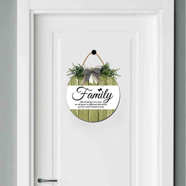 Letrero familiar con texto en inglés "Family A Journey To Forever" para puerta delantera, porche, granja, rústico, de madera, decoración de pared, arte para decoración del hogar, sala de estar