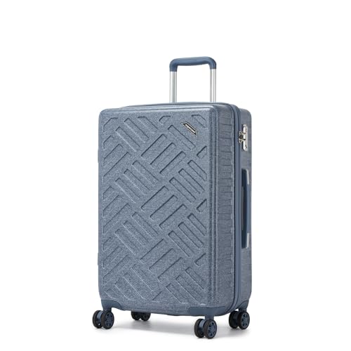 Supercase Koffer Trolley Mittelgroßer Hartschalenkoffer ABS+PC Reisekoffer Leicht Handgepäck mit 4 Rollen und TSA-Schlos...