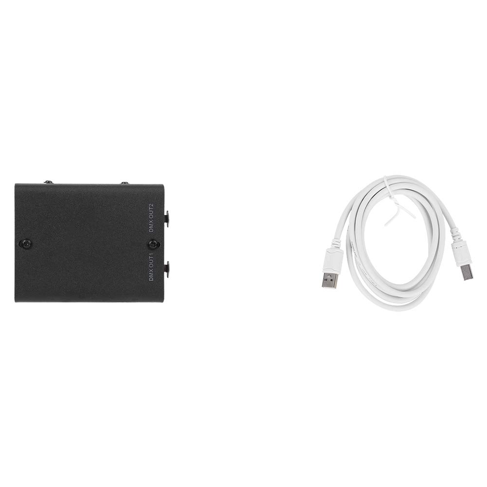 Controlador de Iluminación de Escenario, Controlador de Luces DMX de Aleación 512 Canales USB DMX512 con Aislamiento Fotoeléctrico, Efectos de Luz para Caminar Ajustables para Luz LED DMX DJ