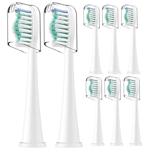 Rebeool 8 Stück Ersatzbürsten Kompatibel mit Philips Sonicare, Zahnbürstenaufsatz für Protective4500, 5100, 3100, 4300, Diamond 9000, 9400 Aufsteckbürste für täglich präzise Zahnreinigung
