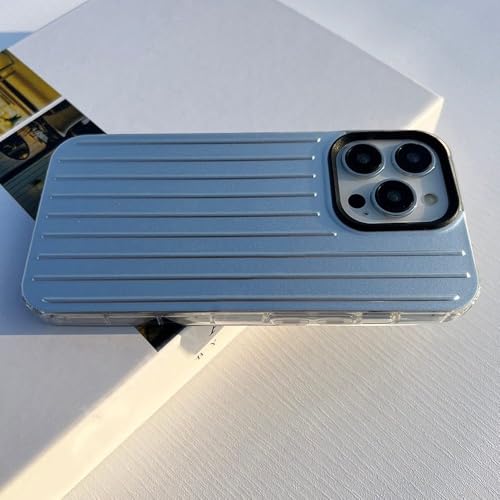 Coque rigide à rayures 3D argentées pour iPhone 14 et 13 - 6