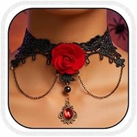 Fashband Gargantilla de Halloween con colgante de cristal de