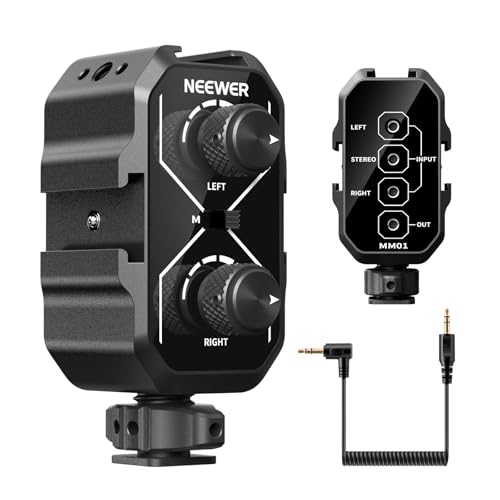 NEEWER MM01 Dual Channel Microphone Audio Mixer Adapter