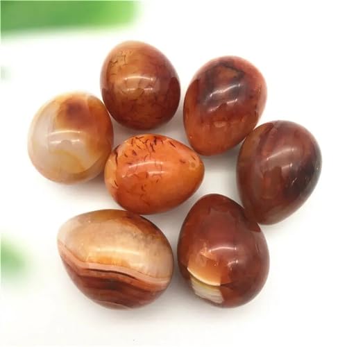 Cuarzo cristal natural huevo ágata cornalina geoda piedras rojas 5