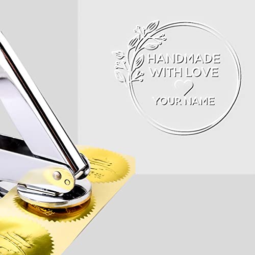 Book Embosser Personalized Create Your Own Handmade with Love Circular Embosser Stamp Book Embosser Machine Address nvelope Company Seal Letter Embosser