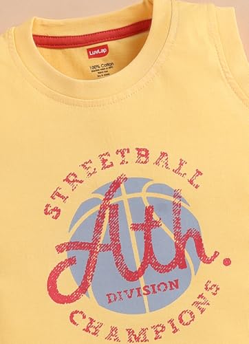 Image of LuvLap Baby Boys 100% Cotton Sleeveless Boys Tank Top & Shorts Set Pack of 3