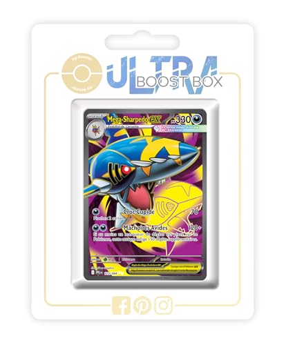 Méga-Sharpedo ex 113/094 Full Art Secrète - Ultraboost X Méga-Évolution 2 Flammes...