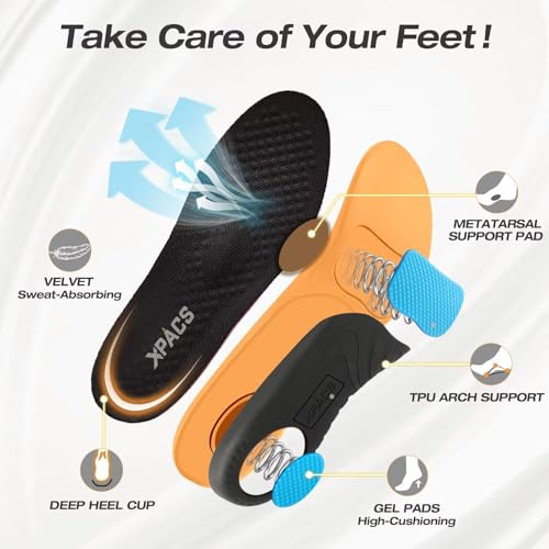 XPACS Men's Orthopedic Leather Dress Walking Shoes: Comfortable Arch Support Orthotic Plantar Fasciitis Business Casual Oxford, Flat Feet Formal Tennis Work Shoes for Foot and Heel Pain Relief4