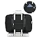 Carry on luaggage 22x14x9 Airlines Approved Foldable Carry on Bag Travel Duffel Packable Duffle Overnight for Women and Men 40L (Black)