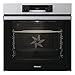 Hisense BI64211PX Horno Multifunción Pirolítico + Función Freidora de Aire sin Aceite, Gran Capacidad 77L,Cocción Simultanea 5 Niveles, ventilador XXL, Pizza mode 300º, Puertas removibles Inox