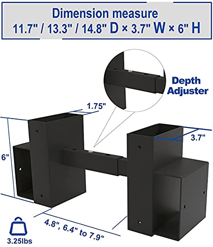 Artibear Depth Adjustable Firewood Rack Brackets For Outdoor, 2X4 Wood Storage Holder Kit For Indoor Fireplace, 2 Packs (2X4S Not Include) #TOP2