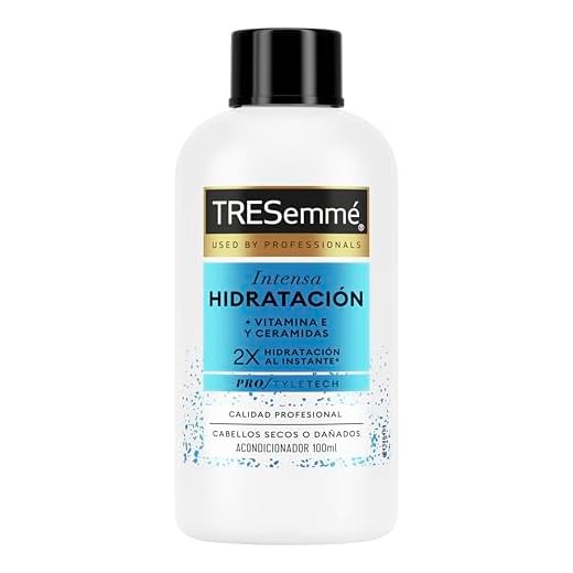 TRESemmé Acondicionador Intensa Hidratación para pelo seco o dañado con Vitamina E, nutre y fortalece 100ml