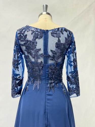 Sequins Applique Mother of The Groom Dresses for Women with Sleeve V-Neck Chiffon Mother of The Bride Dresses4