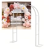 Pérgola grande de metal blanco para jardín de flores al aire libre, elegante cenador para