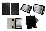 Bear Motion for iPad Mini - 100% Genuine Leather Case with Built-in Stand for iPad Mini - SD Black