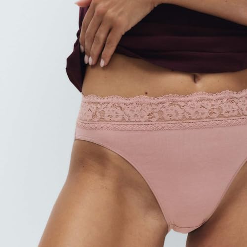 Image of Marks & Spencer Women's 5 Pack Cotton Lycra High Leg & Lace Knickers