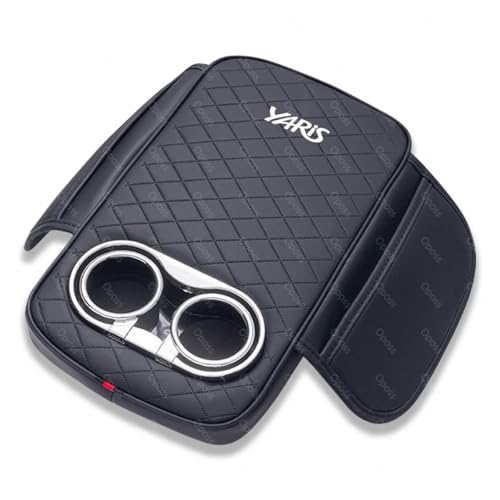 ヤリスクロス 自動車用アームレストカバー ヤリス 210系 150系 10系 15系 専用アームレストカバーアームレストクッション車用アームレストドリンクホルダース両サイドポケット付き耐摩擦耐汚れ肘掛け肘置き疲労減少取り付け簡単アームレスト車汎用保護カバー