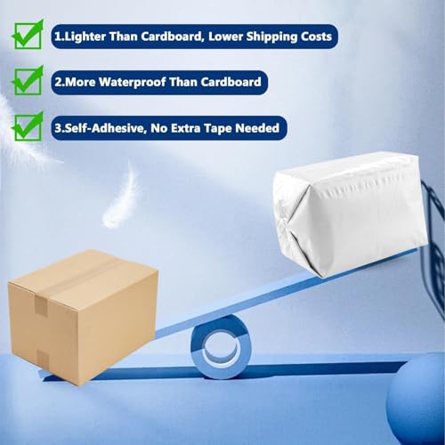 XRXYMQ Versandtaschen 40x55 cm Versandtasche 20 Stück Versandbeutel Opake Versandtüten Selbstklebend und Blickdicht Verpackungstüten Shipping Bags für den Versand Von Kleidung und Büchern