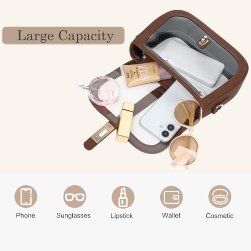 Image of LOXOMU Clear Bag for Stadium Events, Cute Clear Crossbody Bag Stadium Approved, Small Clear Concert Purse for Women