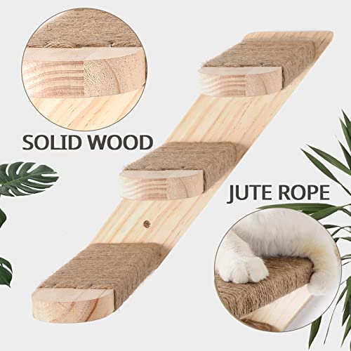 Dvfroy 2 PCs Cat Wall Furniture, Wood Extra Larger Cat Perch, Cat Climbing Shelf Two Types of Mounting Screws Included… - Image 6