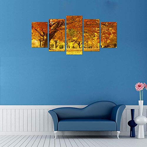 SMHCHA Leinwanddrucke 5 Stück Bilder Ahorn Wandkunst Wohnzimmer Hd Poster Wohnkultur Wandkunst Kein Rahmen 125x60cm Cover