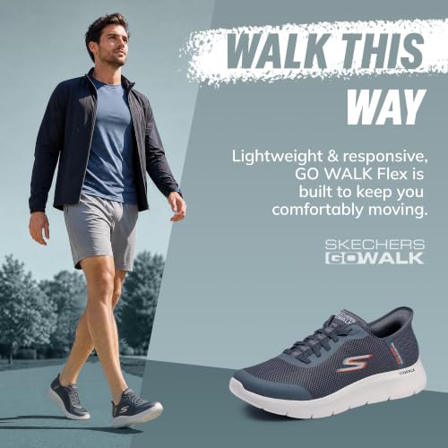 Skechers Herren Free Slip-ins Go Walk Flex-Hands Up Sneaker, GRAU, 42.5 EU Weit – Ansicht 2