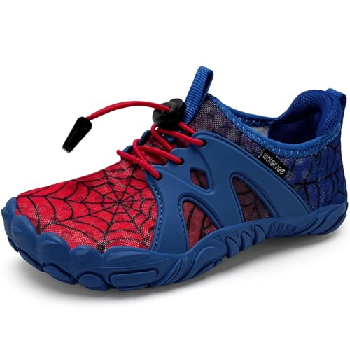 WateLves Toddler/Little/Big/Kid Water Shoes Wide Barefoot Aqua Athletic Sneakers Girls Boys Hiking Beach Swim Fast Dry Shoes Built-in Heel Grips