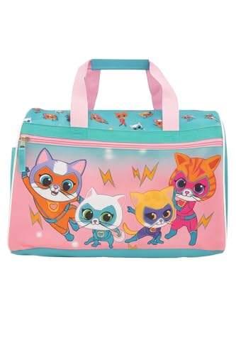 Image of Disney Super Kitties Kids Duffle Bag 16.5 inch - Travel & Sports Bag with Zipper Pocket, Mesh Sides & Shoulder Strap