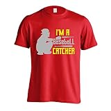 [アートワークスコウベ] 野球 Tシャツ 半袖 練習着 ドライ I'M A CATCHER ユニセックス S レッド