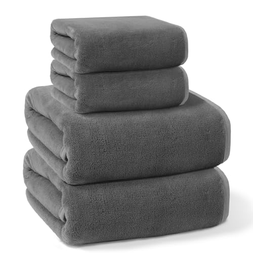 Whale Flotilla Juego De 4 Toallas De Mano, 2 Toallas De Baño De 70 X 140 Cm Y 2 Toallas De Mano De 40 X 70 Cm, Toallas De Rizo Grandes, Absorbentes Y Suaves, Color Gris Oscuro Whale Flotilla Juego De 4 Toallas De Mano, 2 Toallas De Baño De 70 X 140 Cm Y 2 Toallas De Mano De 40 X 70 Cm, Toallas De Rizo Grandes, Absorbentes Y Suaves, Color Gris Oscuro