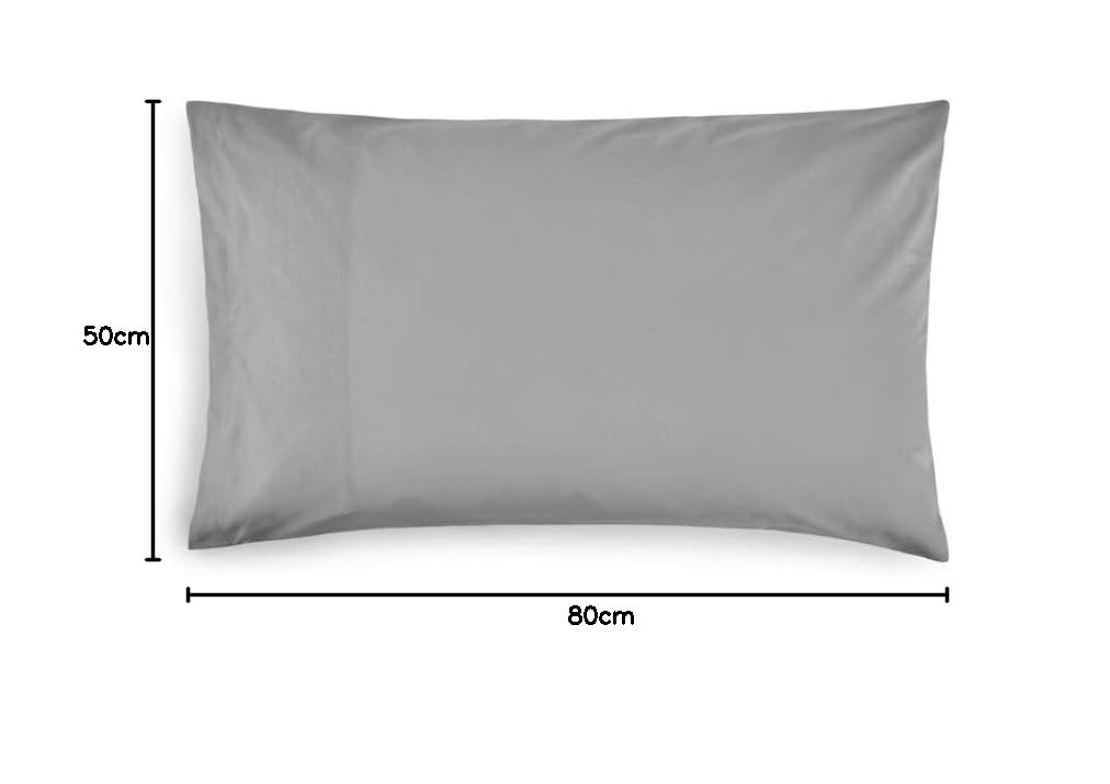 Todocama – Set di 2 federe per cuscino, in microfibra extra morbidi, ipoallergenica, Set di 2 – 105x40 cm Grigio Scuro