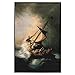 Christ in The Storm Patch Rembrandt Painting XL Embroidered Iron On
