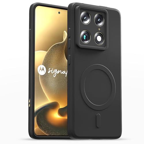 Image of Back Cover Motorola Signature 5G | MagFit Ring Design (Non-Magnetic) | Shockproof Case | Anti-Slip Grip | Raised Camera Edges | Slim Protective Case for Motorola Signature 5G (Matte Black)