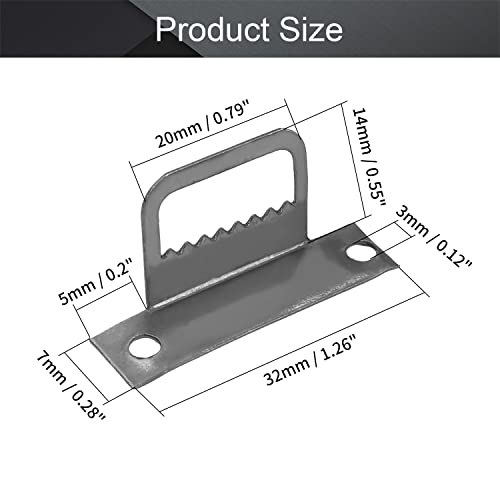 Image of MroMax 20PCS Sawtooth Picture Hangers Iron Picture Hangers 1.26 inch x 0.28 inch Double Hole Picture Frames Hangers for Hanging Clock Paintings Artwork Picture Frame Hook Photos Black