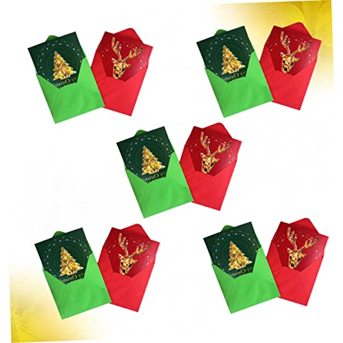 Tofficu Cartão de felicitações de festa, cartões de Natal, sortido, cartões de Natal, pequeno, criat