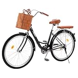 MOVE NEON | Bicicleta Urbana Rodada 26 VINTA – con Canasta Frenos De Pinza – Marco De Acero –...