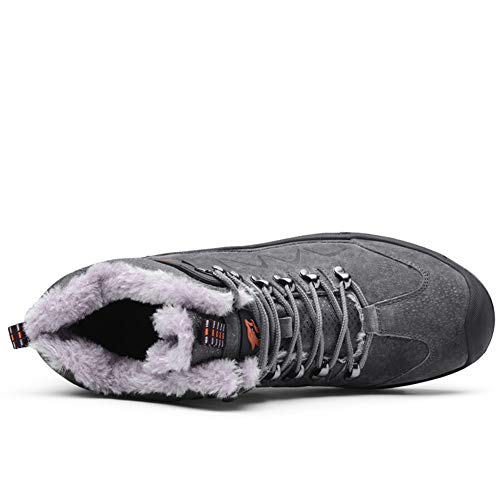 ailishabroy High Top Sneakers For Men Winter Warm Climbing Hiking Shoe Lace Up Ankle Boots3
