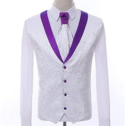 Men's Paisley Floral Wedding Suits 3 Piece Slim Fit Tuxedo Groom Groomsman Prom Suit Formal Party Blazer3