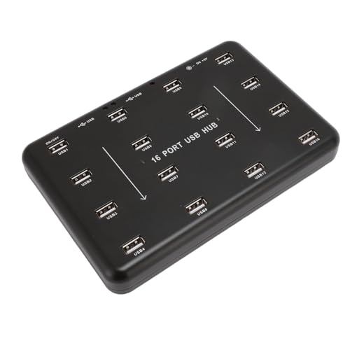 Quemador Clonador Duplicador de Unidad Flash USB, Concentrador USB de 16 Puertos, Copiadora de Unidad Flash USB 2.0, para Tarjeta SD TF, Unidad Flash USB, HDD (Enchufe de la UE)