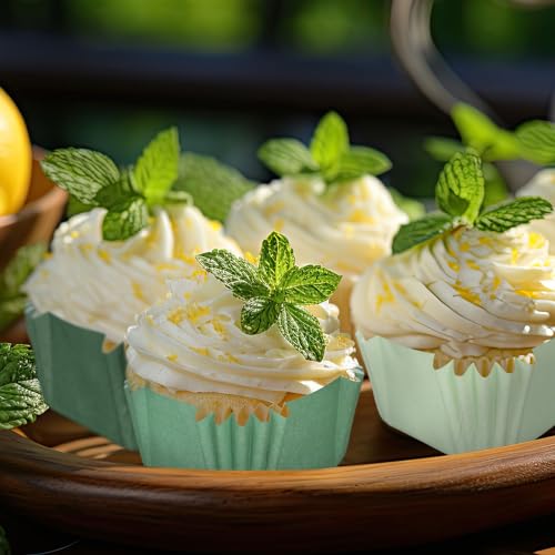 Mini caissettes carrées vertes pour cupcakes et muffins Whaline x450 - 8