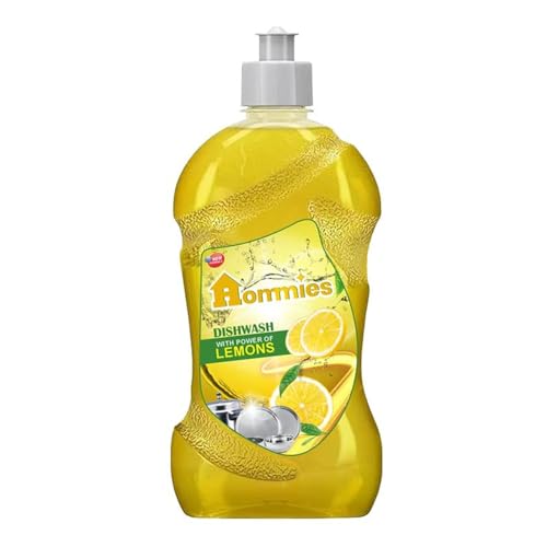 Image of Hommies Lemon Fragrance Dishwash Liquid Gel Refill Pack - 500ML|| Leaves No Residue|| Grease Cleaner For Utensils - Liquid Kitchen Soap - Pack of 1